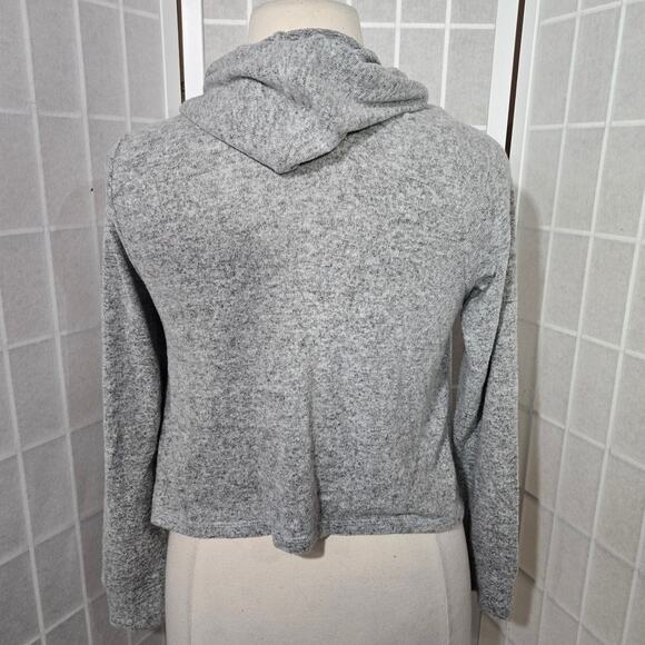 Torrid Super Soft Plush Midi Cropped Cozy Grey Hoodie Hooded Top Size: 00X (10) - Picture 9 of 9